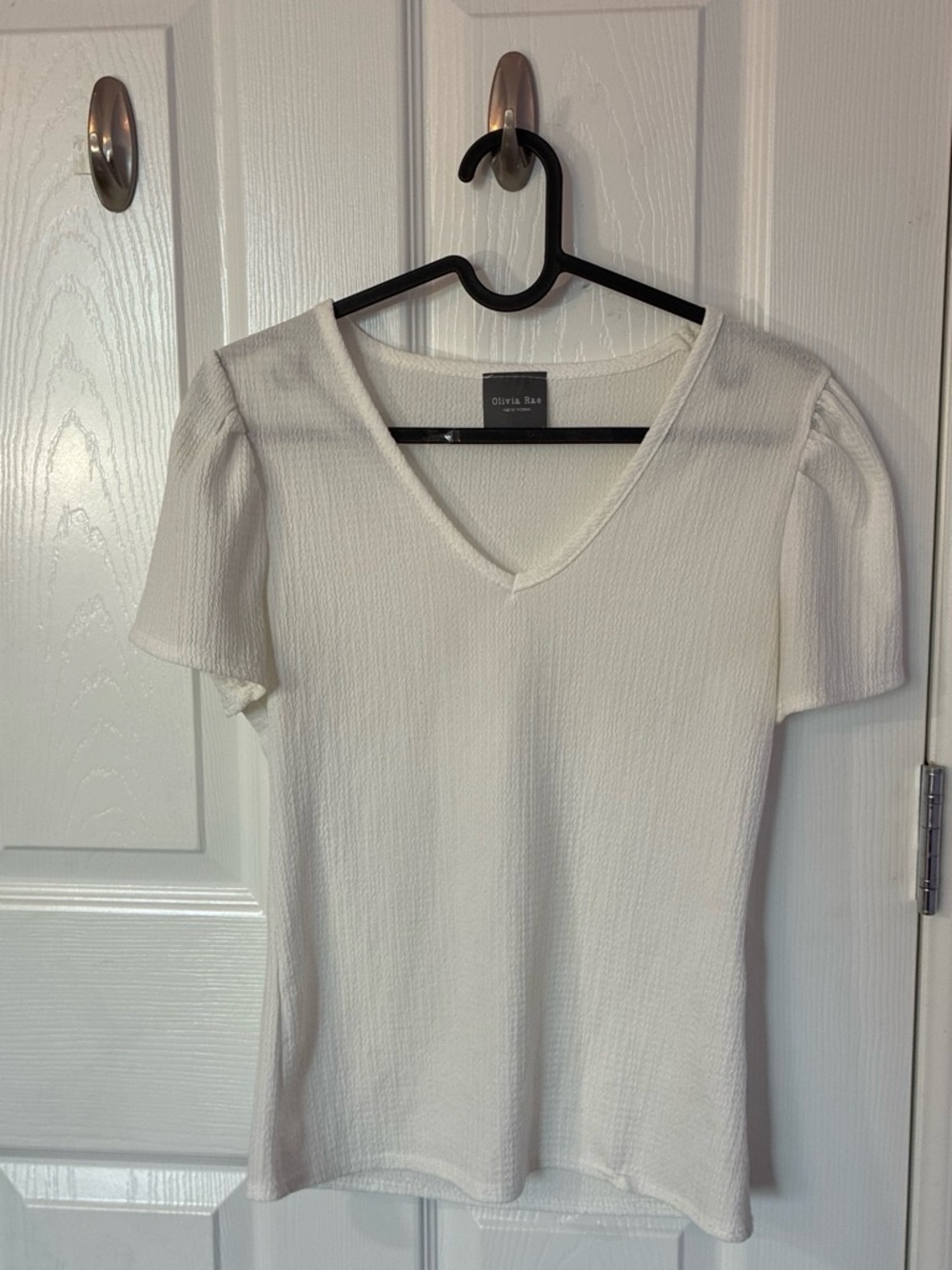 Olivia Rae white blouse v neck